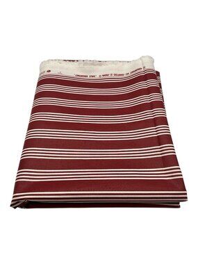 Waverly Berry Red Stripe Longaberger Cotton Fabric Home Decor 5 Yards x 54" Wide